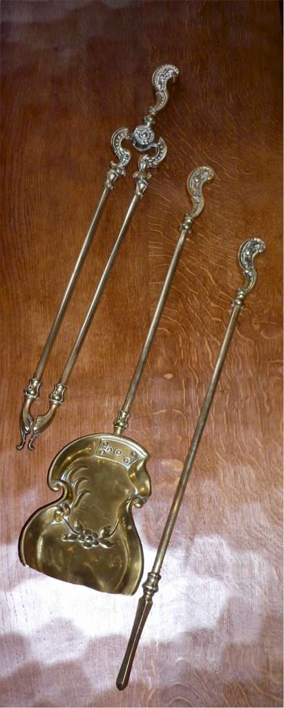 Set of decorative fire irons by John Wright