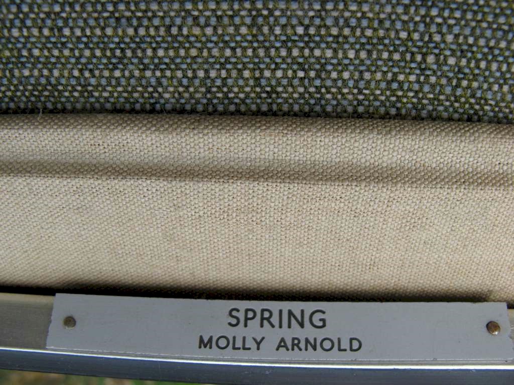 Spring : framed embroidery in various needlepoint by Molly Arnold exhibited c1975