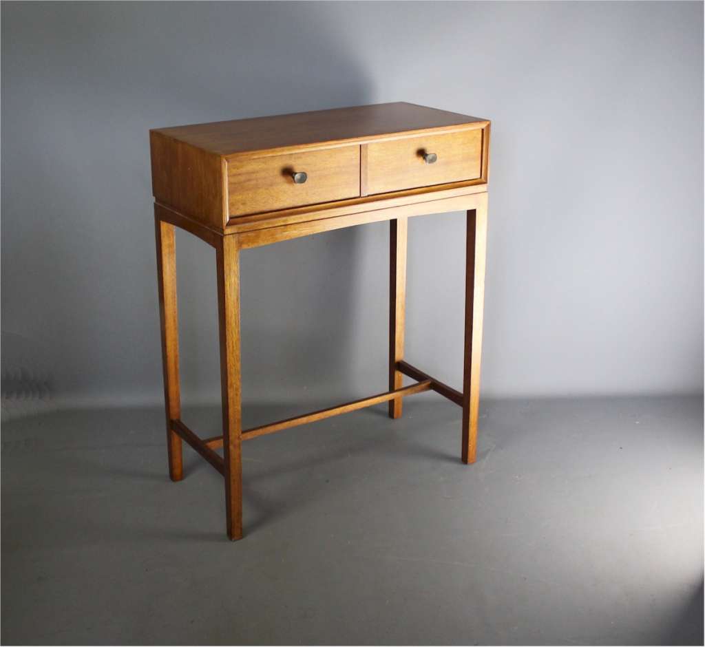 Two drawer hall side table in mahogany
