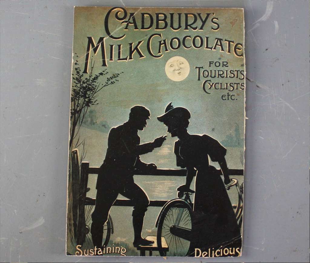 Cadbury's card advert for tourists and cyclists.