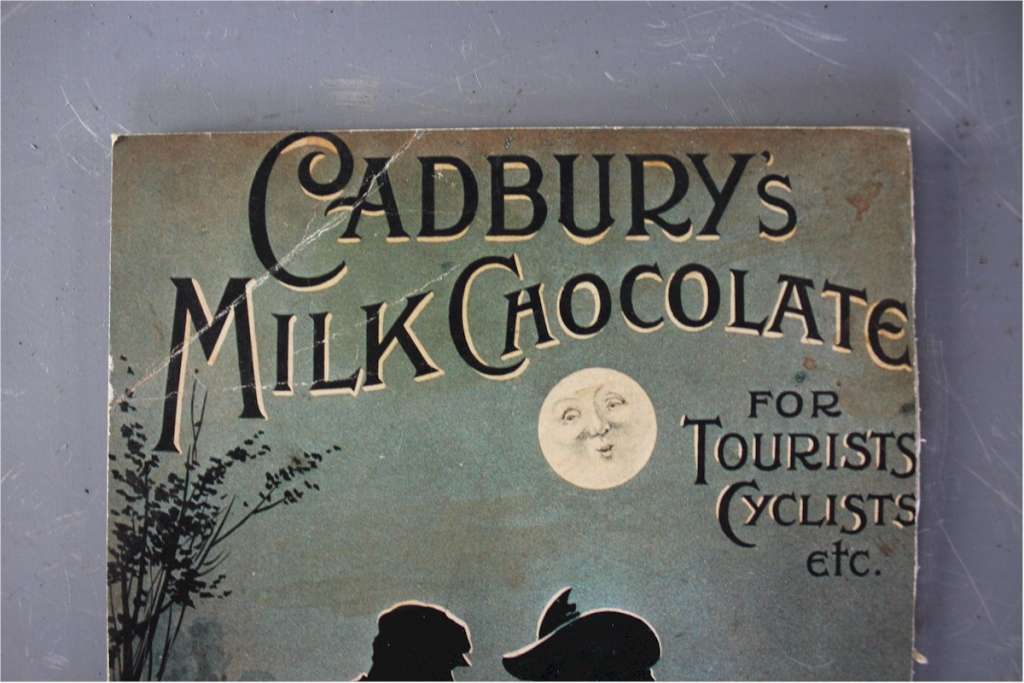 Cadbury's card advert for tourists and cyclists.