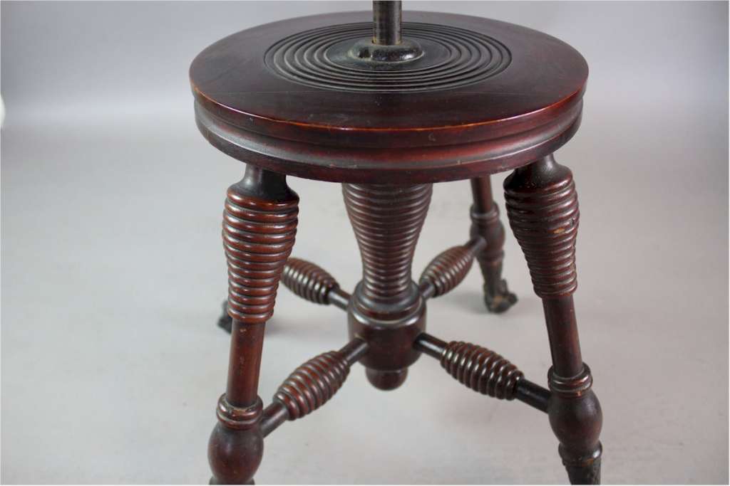 Victorian mahogany revolving stool