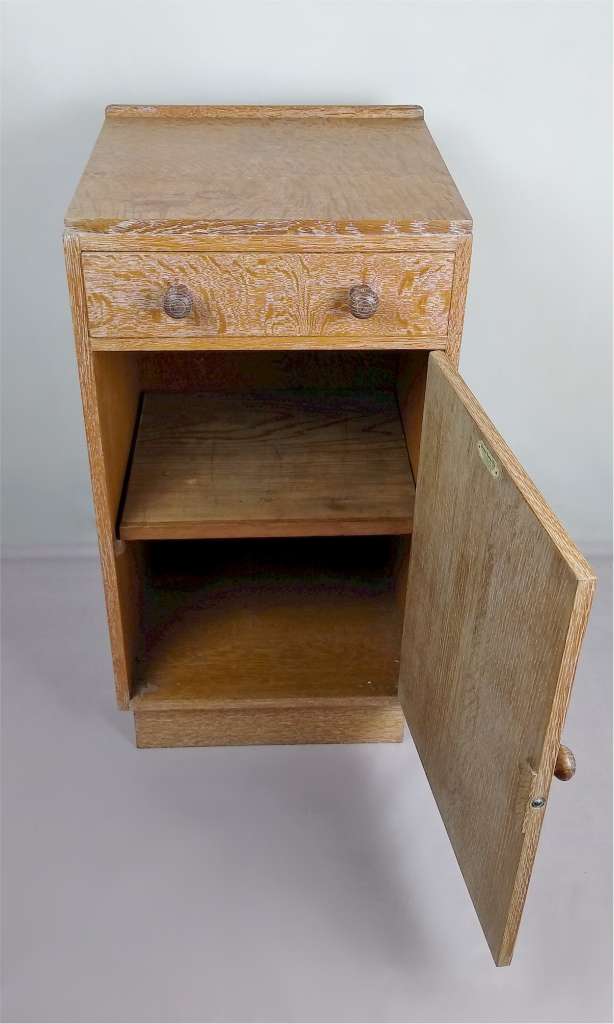 good quality bedside cabinet in limed oak