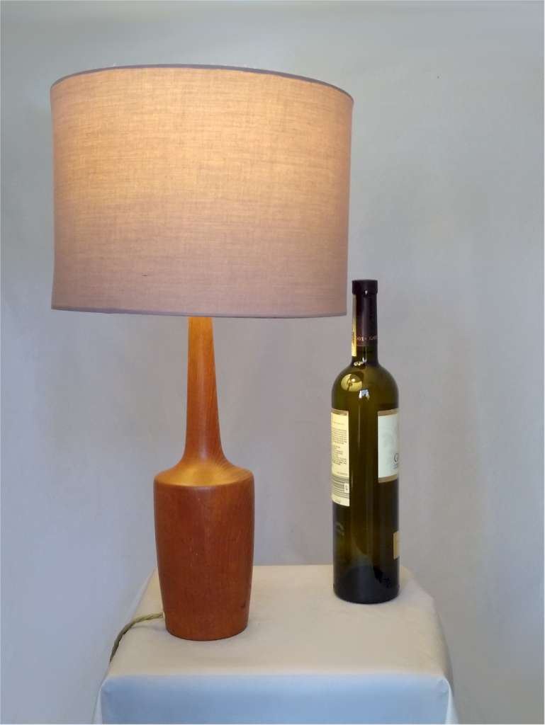 Danish Mid Century Modern table lamp in teak