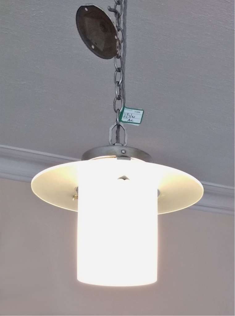 Art deco Modernist ceiling light in chrome