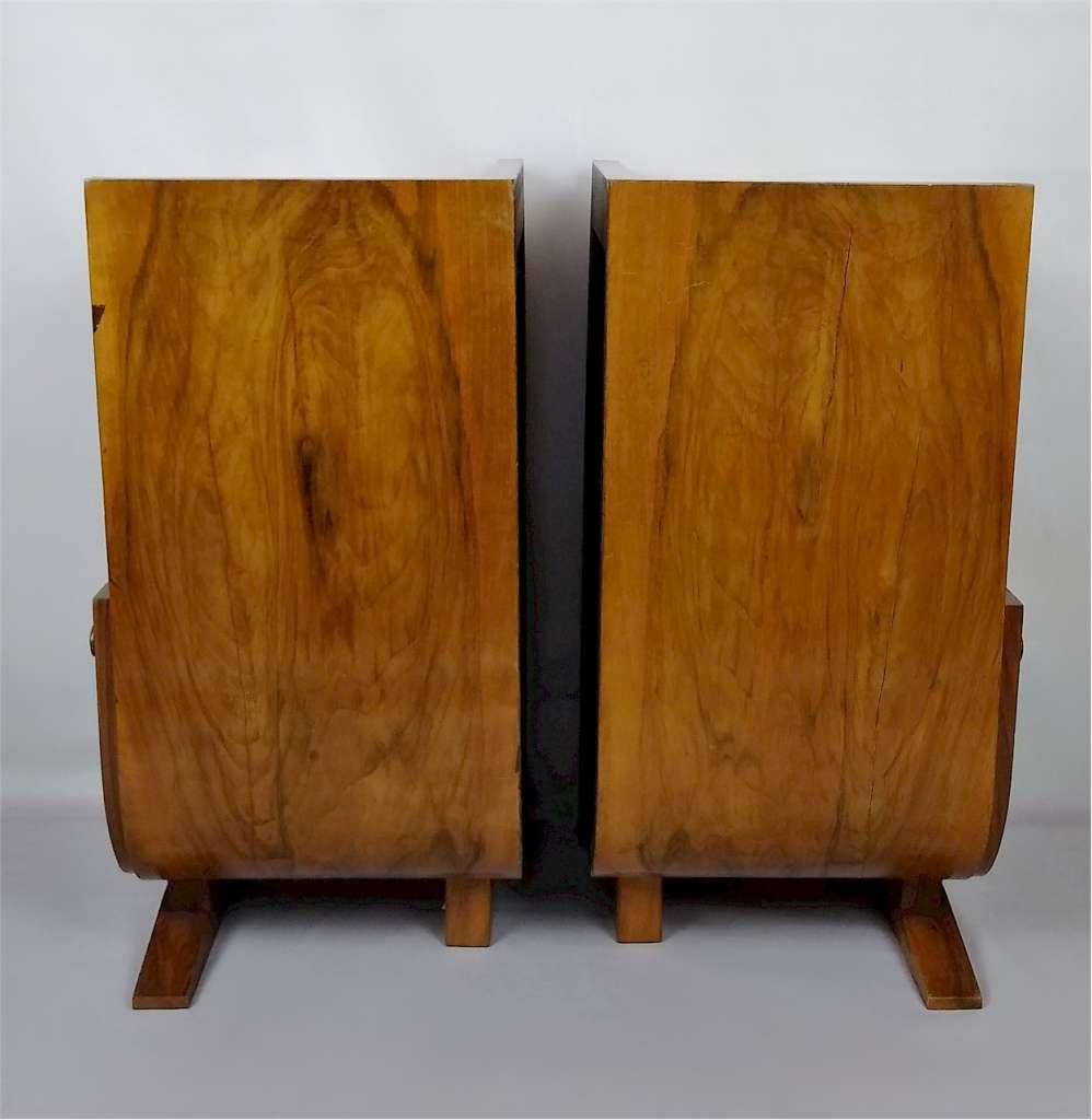  Pair : French art deco bedside cabinets