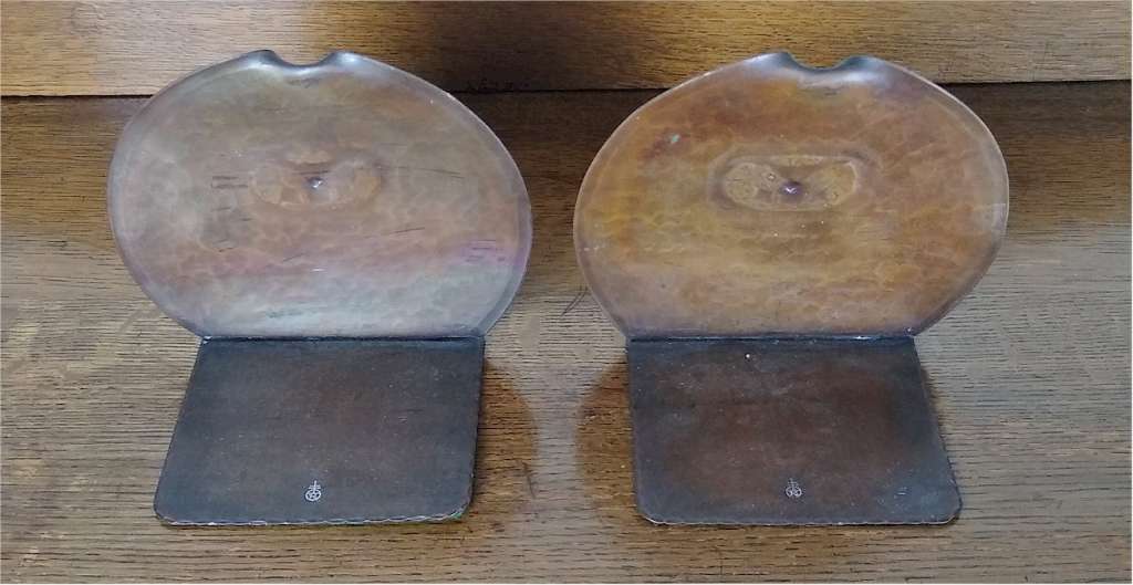 American arts and crafts owl bookends by Roycroft