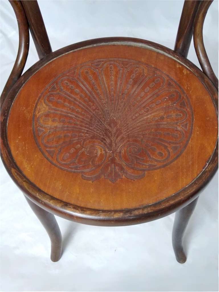 Bentwood armchair , generous proportions , stained beech