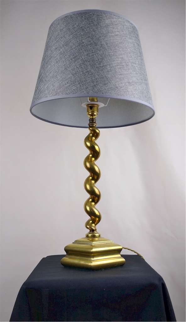 Faraday & Son brass barleytwist table lamp