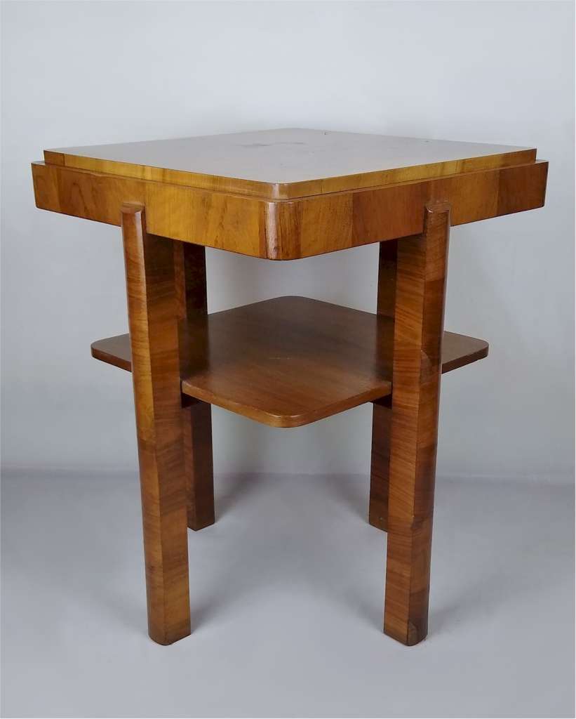 Art Deco coffee table sycamore and walnut