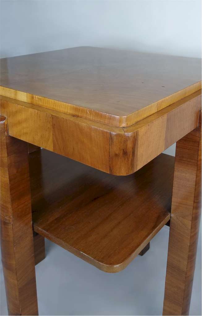Art Deco coffee table sycamore and walnut