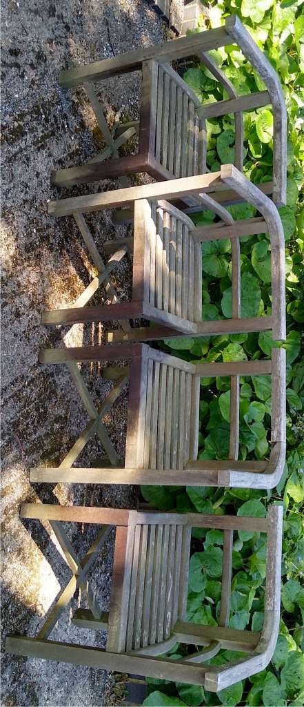 Heals garden table and chairs in teak