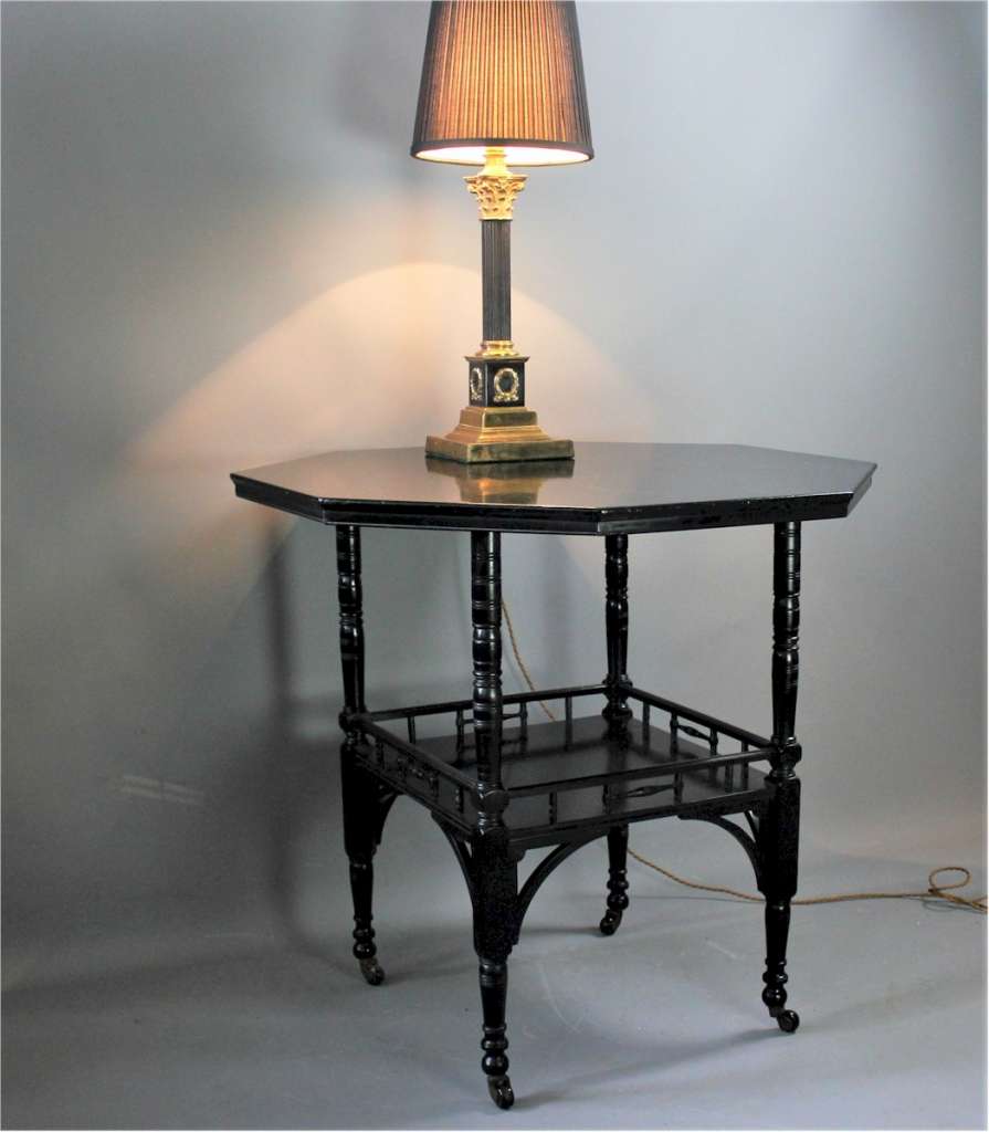  Aesthetic Movement ebonised centre table