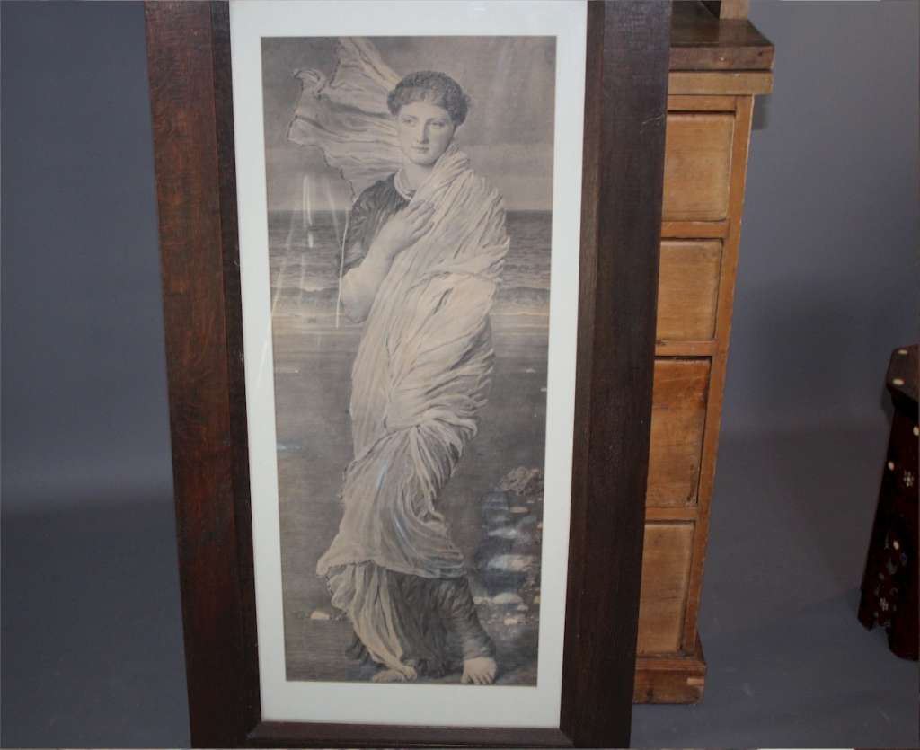 Large Edwardian oak frame with Albert Moore print