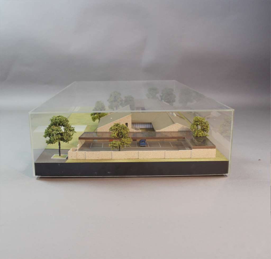Architects model in Perspex case by C. Wycliffe Noble O.B.E