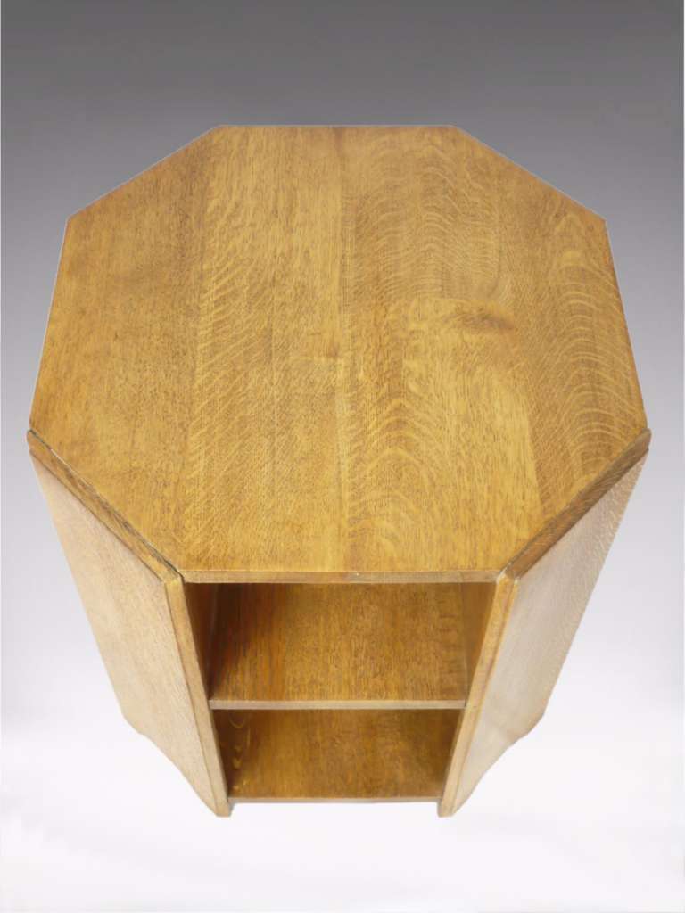 Heal & Son bookcase table in pale oak