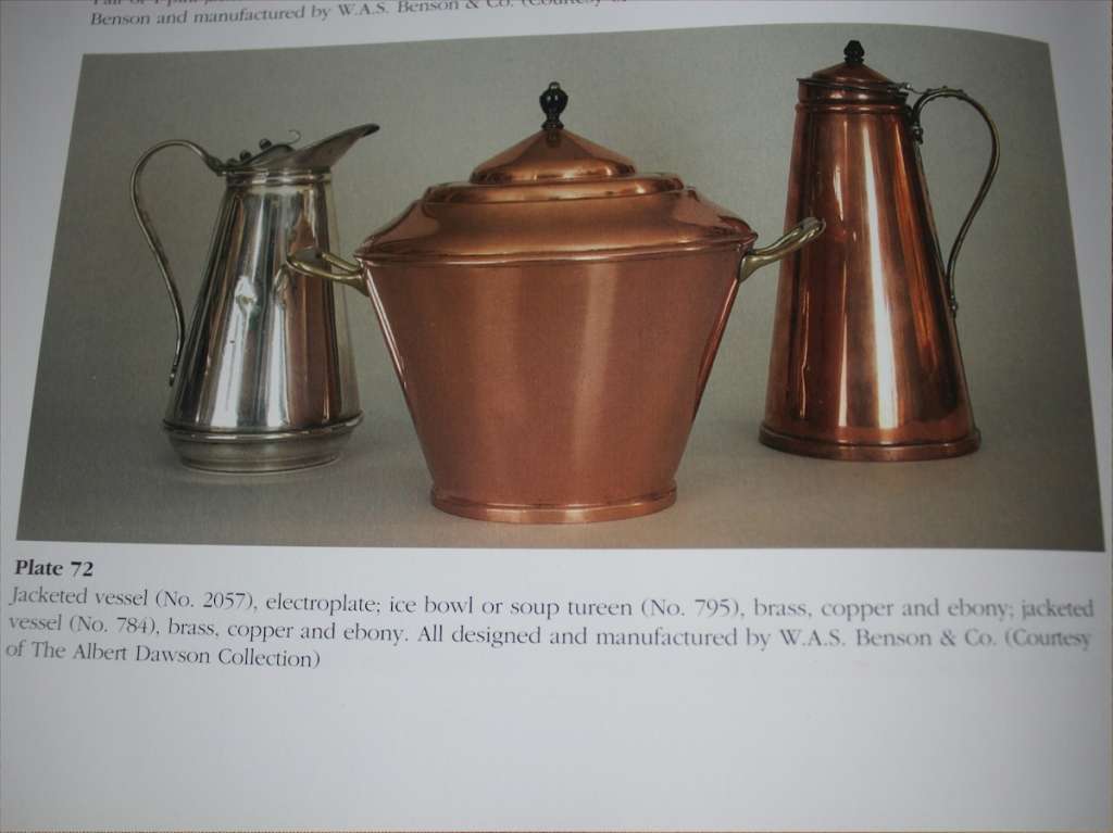W.A.S Benson copper ice bowl