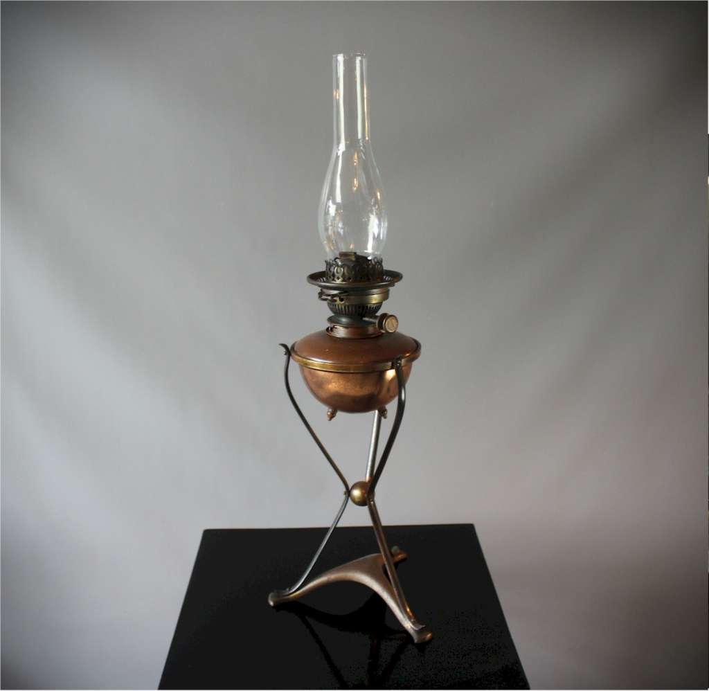 W.A.S Benson oil lamp.