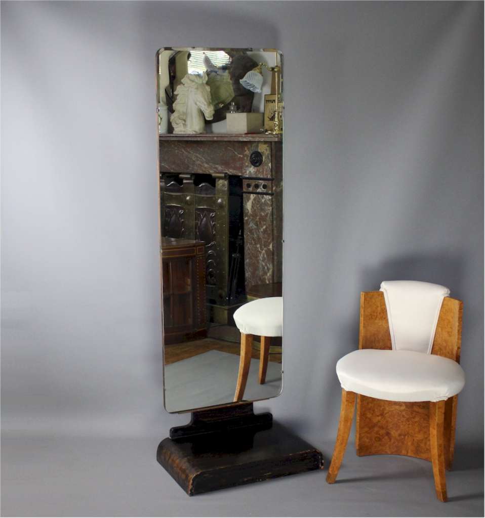 Art Deco Modernist cheval mirror by Bowman Bros