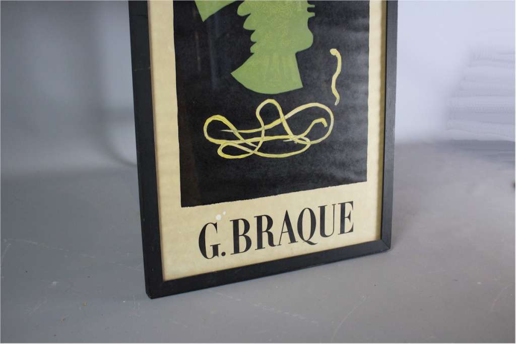 Georges Braque framed poster Theogonie, Galerie Maeght