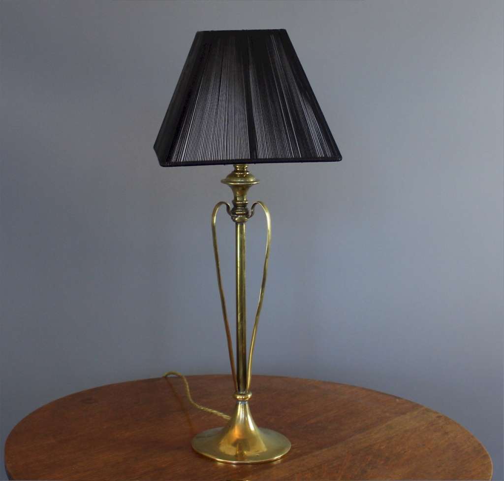 Brass art nouveau table lamp