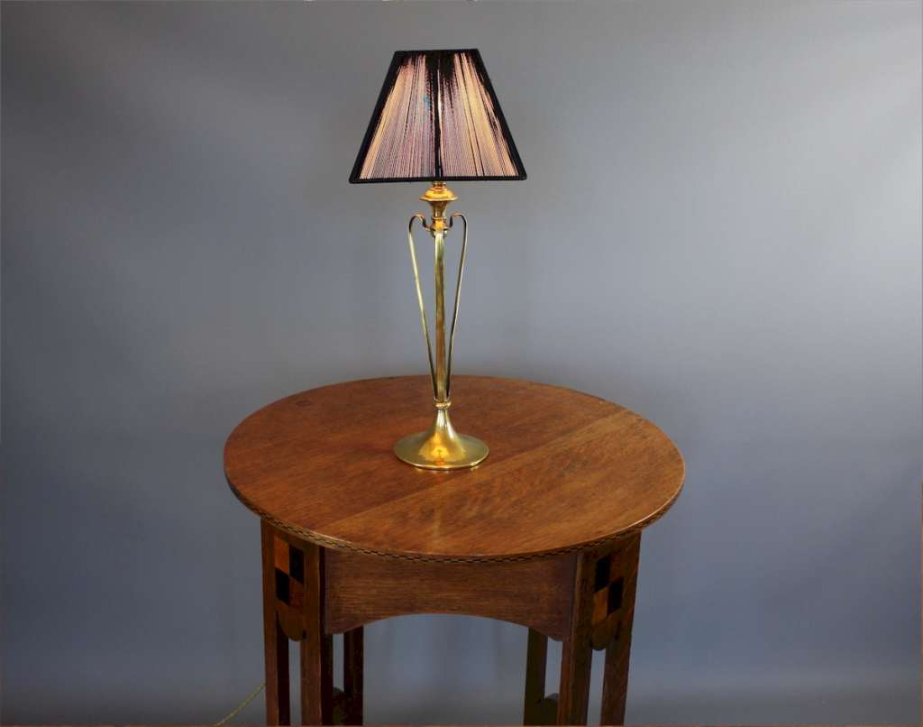  Brass art nouveau table lamp