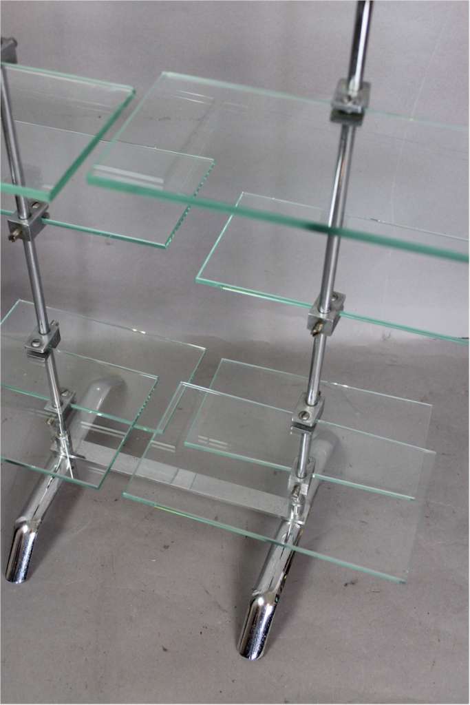 1930's chrome and glass shop display stand