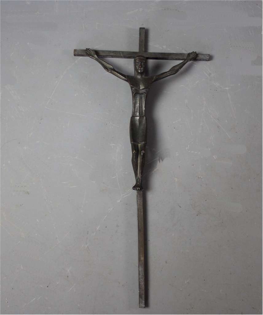 1950's bronze crucifix H Van Der  Donckt