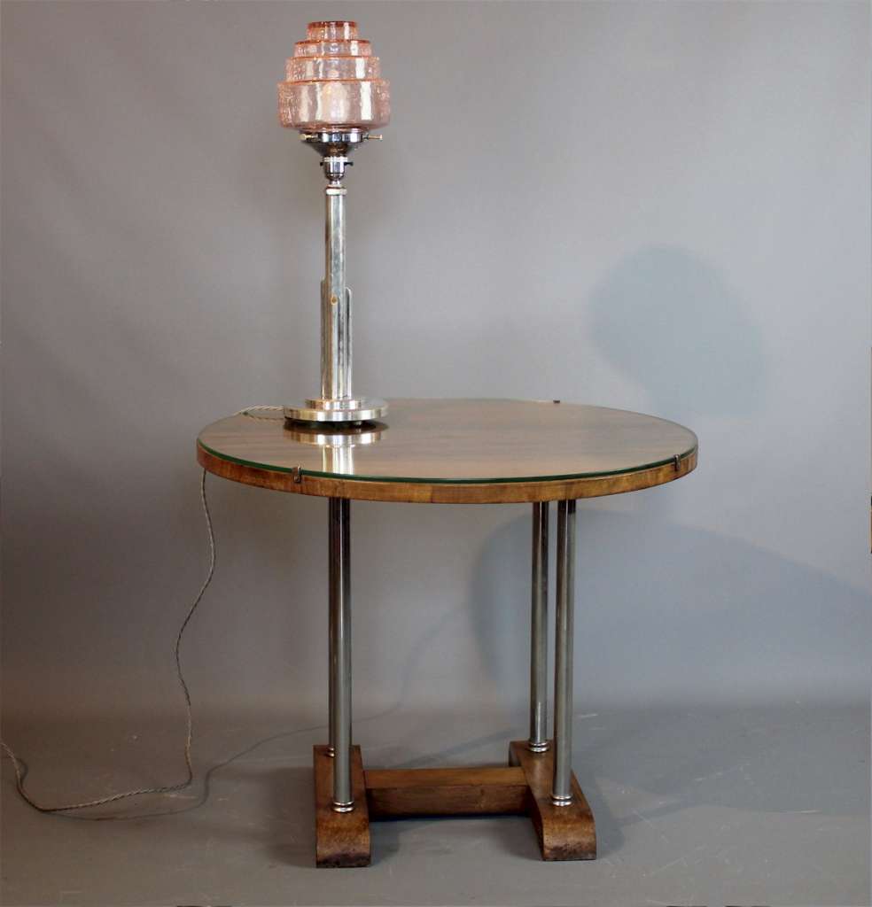 Art Deco stepped table lamp