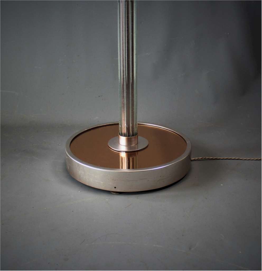 Art Deco Floor lamp with glass rod stem
