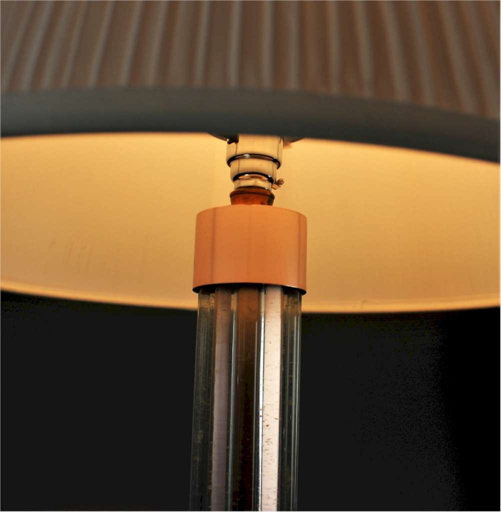 Art Deco Floor lamp with glass rod stem