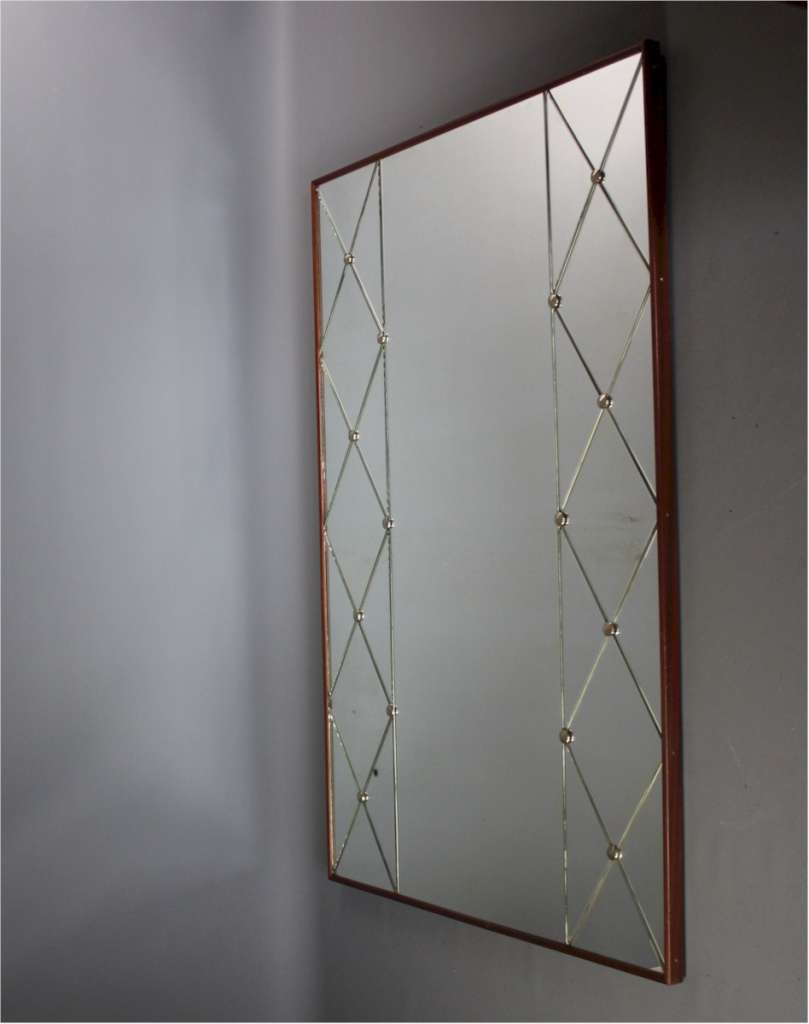 Classic stylish 1950's etched mirror