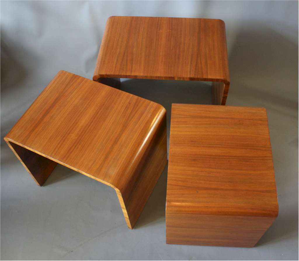 Art Deco nest of three tables by Heals