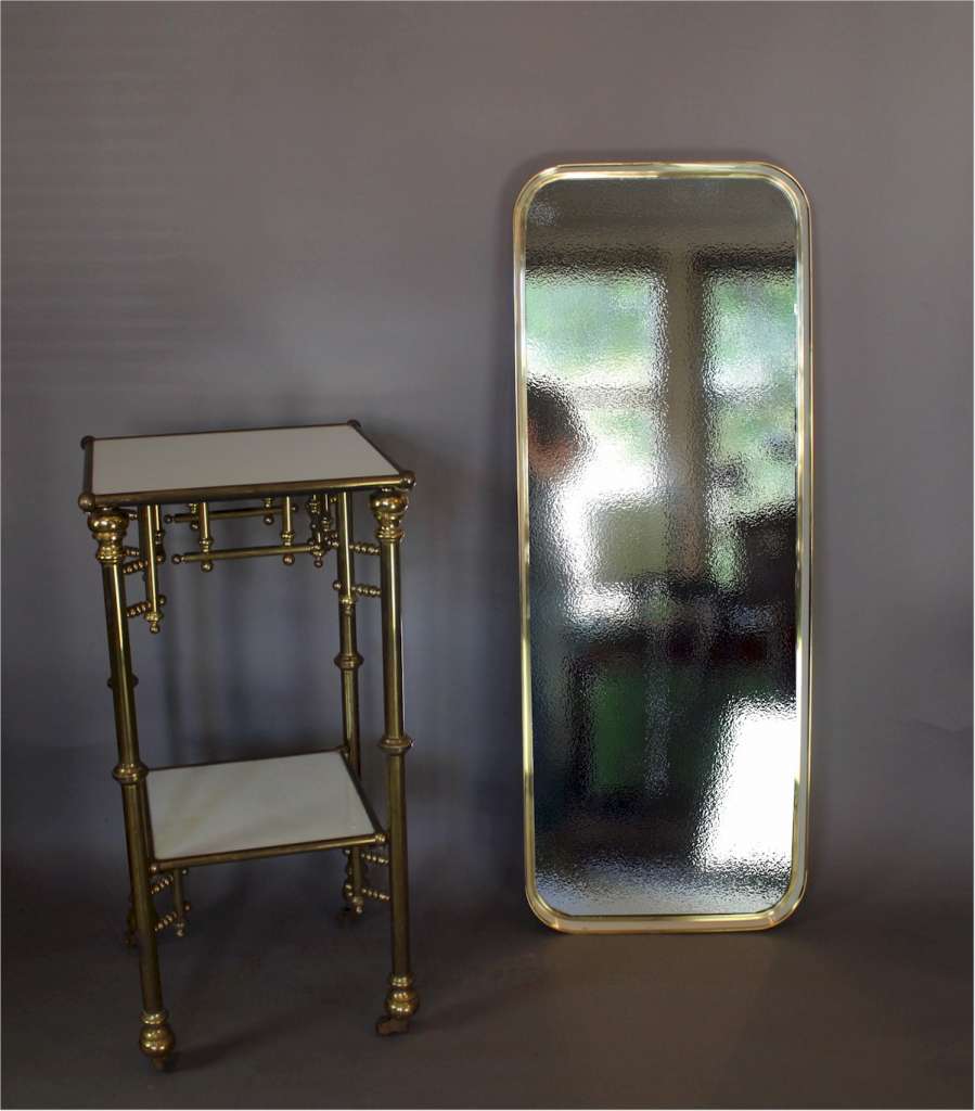1960's brass and enamelled mirror by Zierform