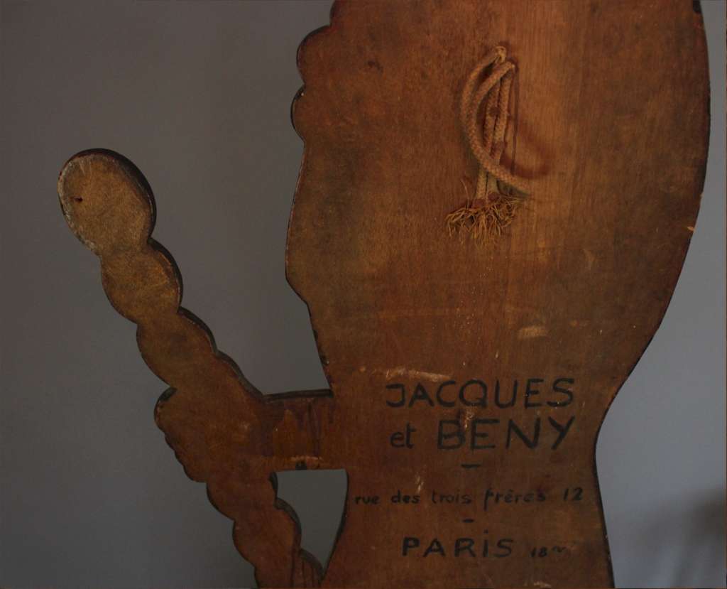 Original French advertising sign for a restaurant,