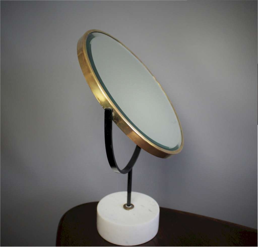 Marble and brass Mid-Century Vanity mirror