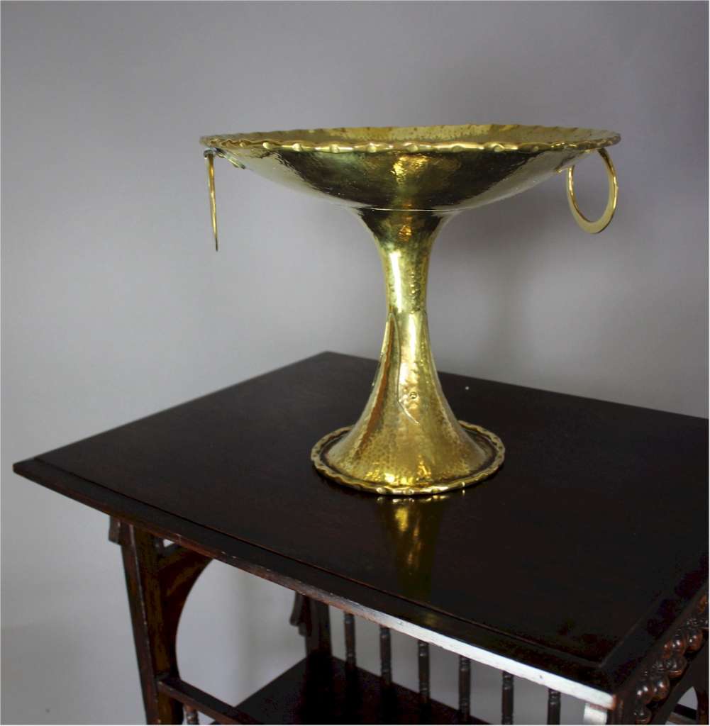 Arts and Crafts raised brass bowl by Olbury c1900