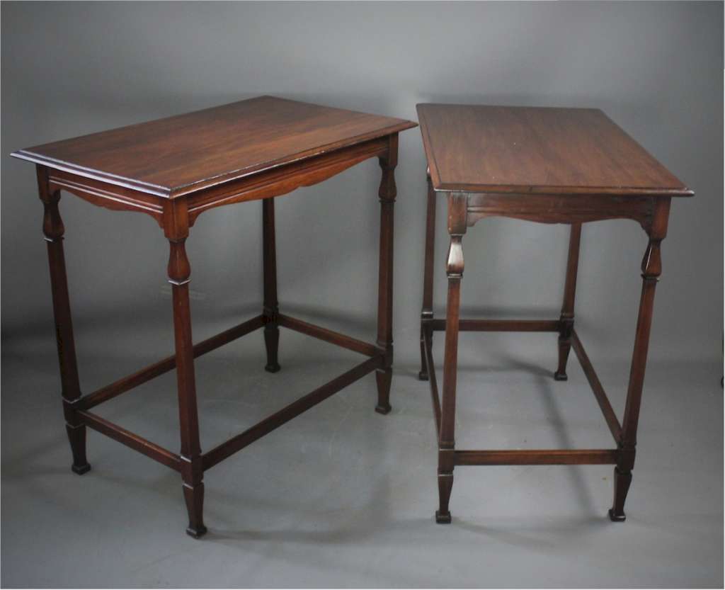 Pair of Shapland & Petter tables in mahogany