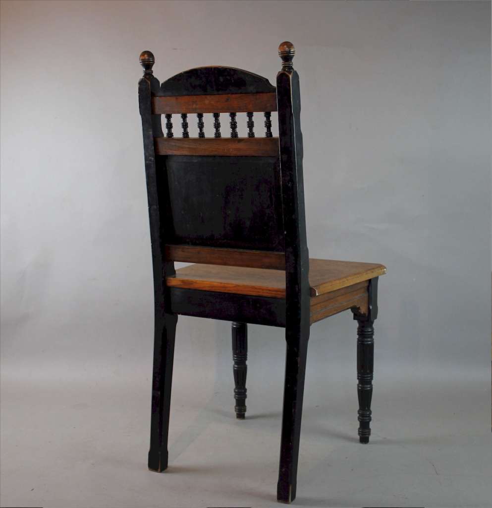 Pair of aesthetic movement hall chairs