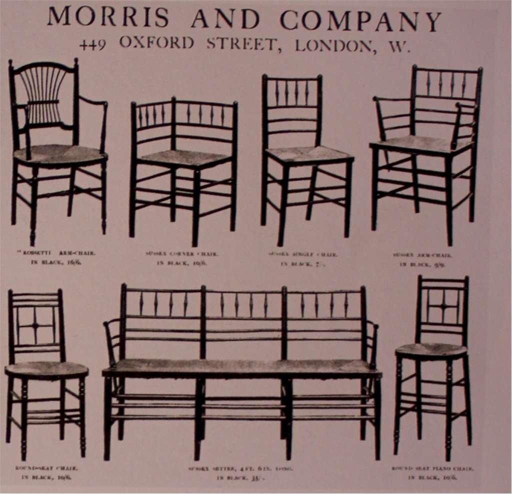 Morris & Co pair of Sussex chairs