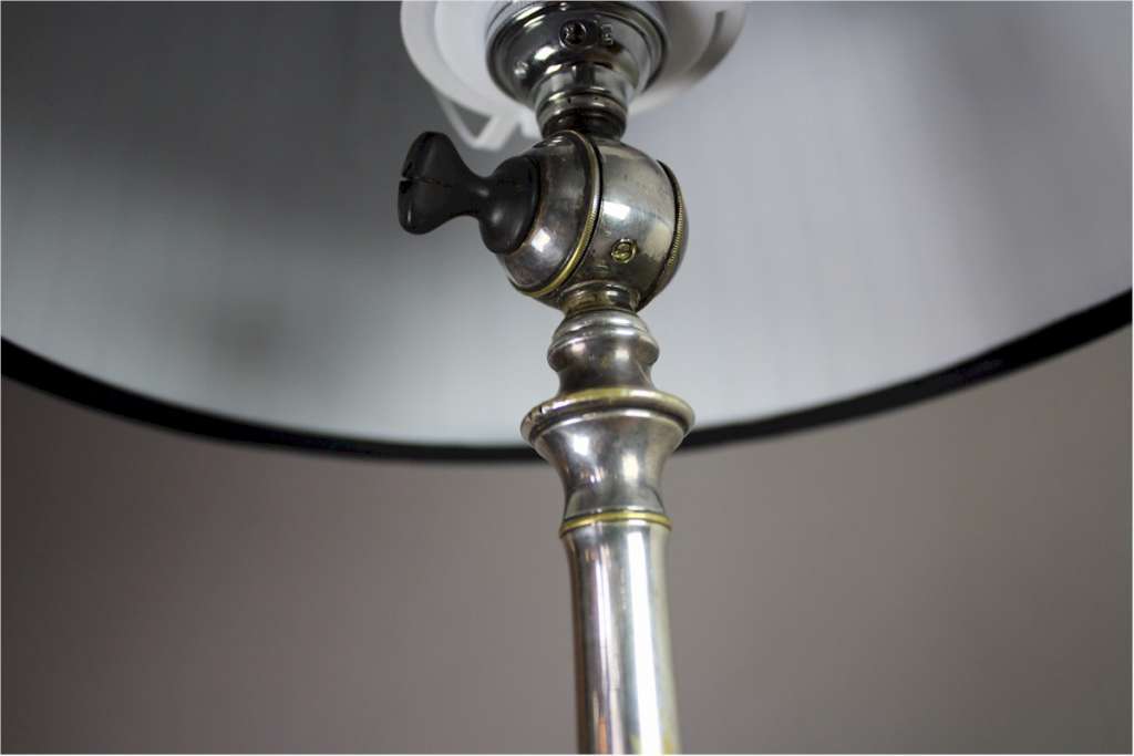 Elegant and slender arts and crafts table lamp by Faraday