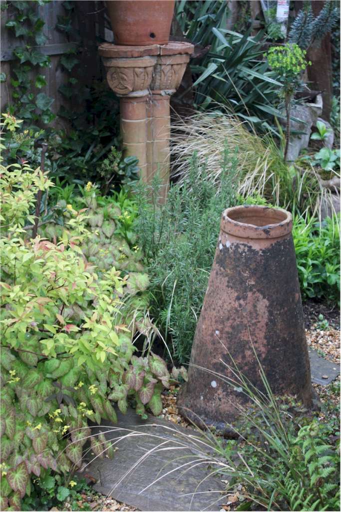 Antique garden terracotta rhubarb enforcer
