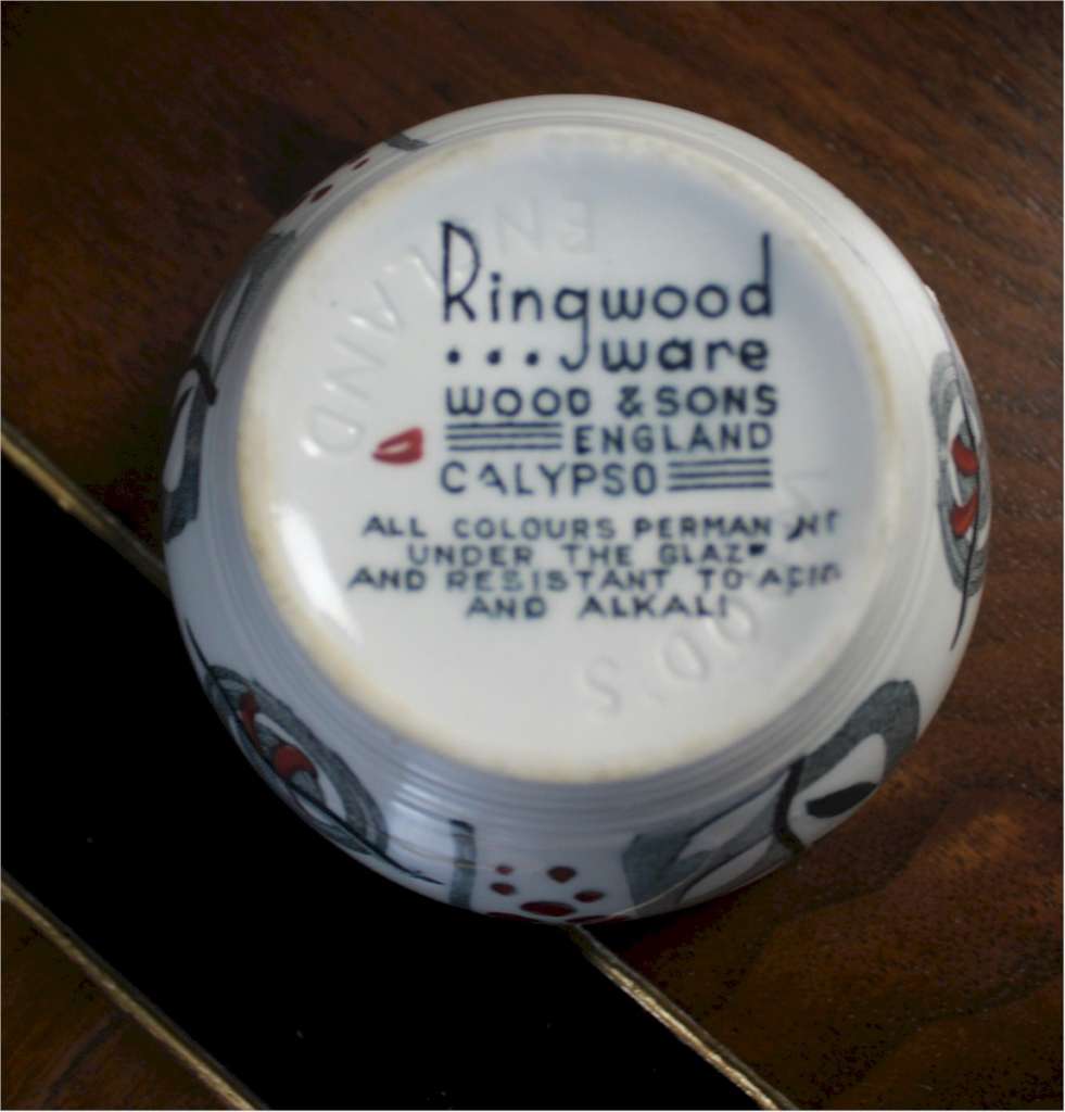 Mid-Century Ringwood Ware Calypso tea for two set