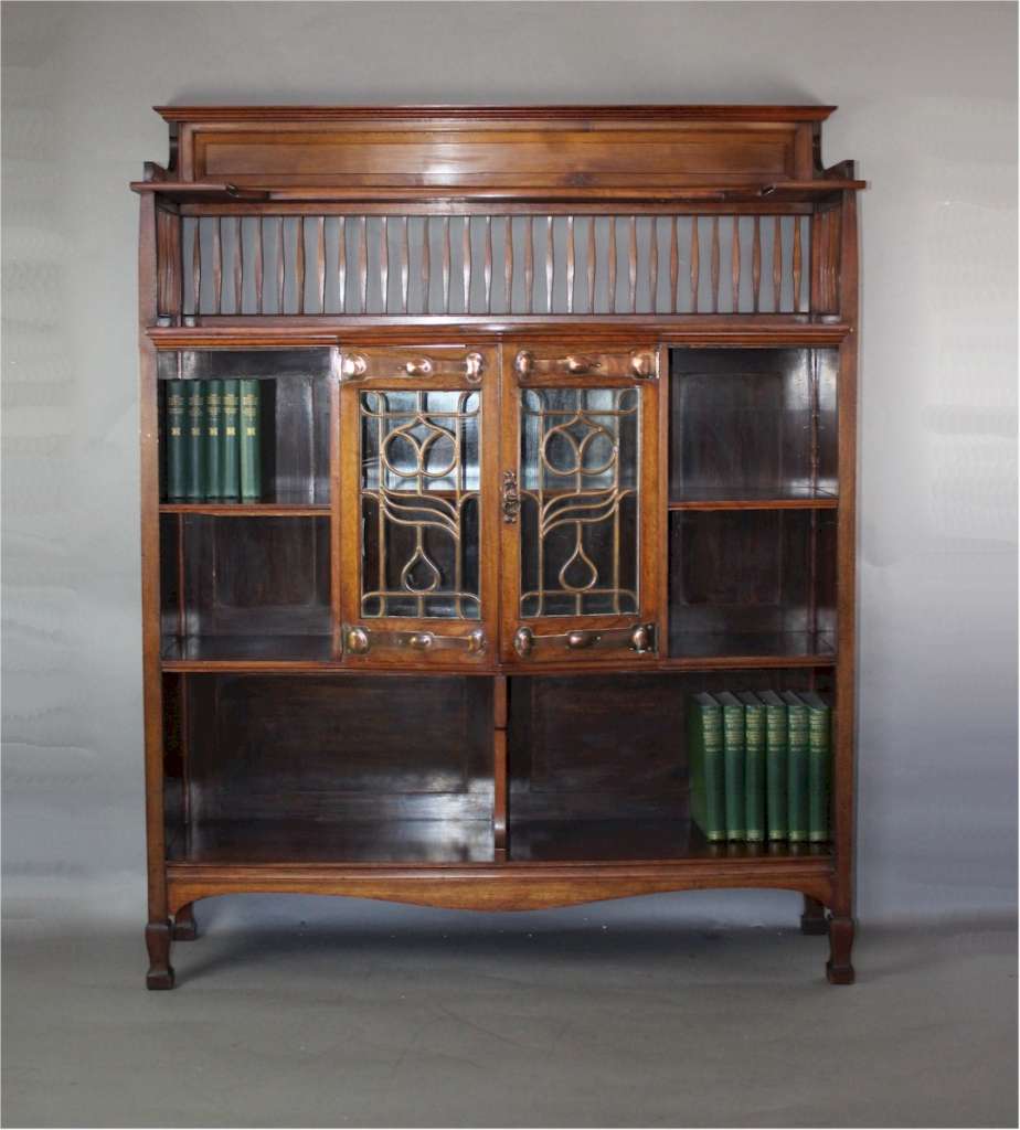 Shapland and Petter walnut display / bookcase