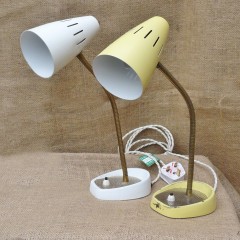 Near pair of 60's bendy table / wall lights
