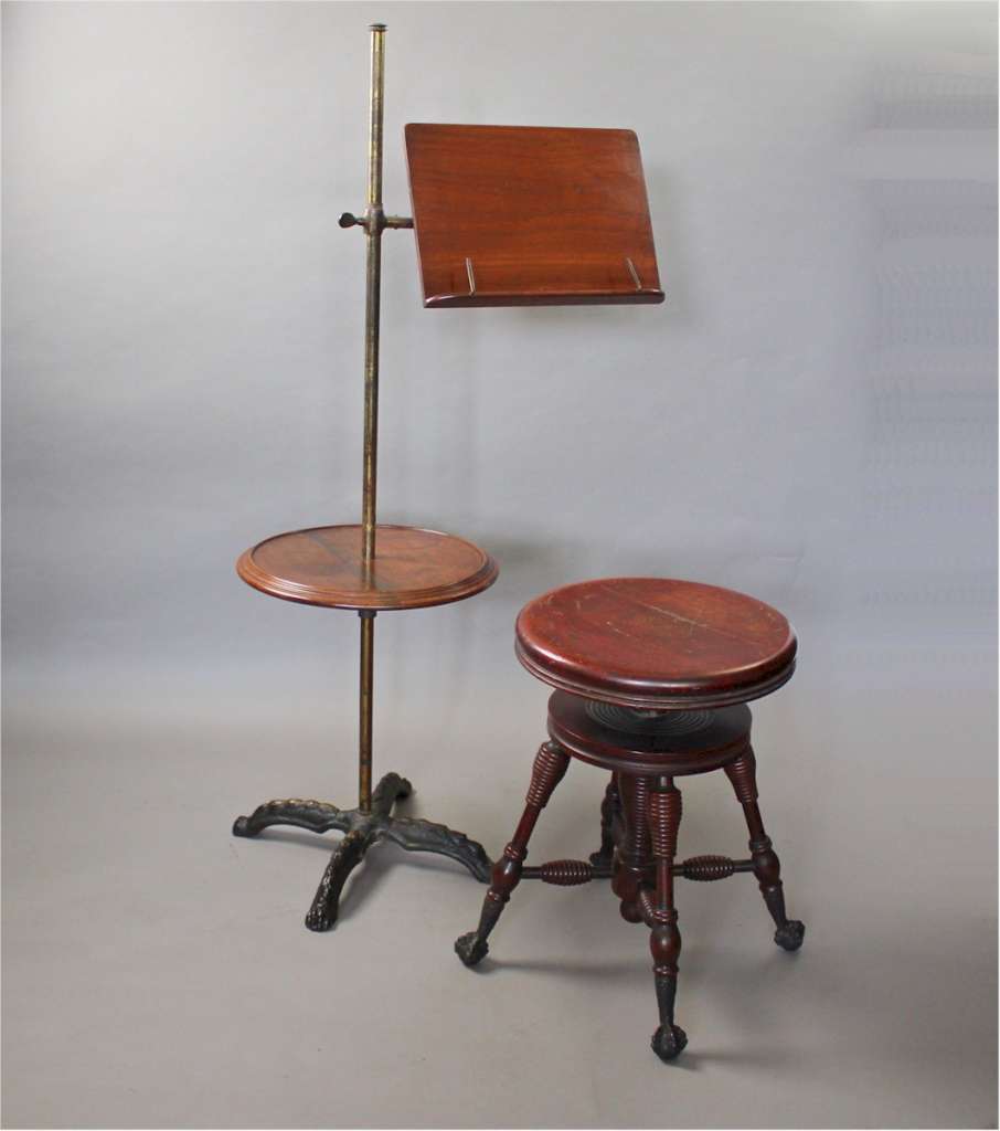 Victorian mahogany music / reading stand
