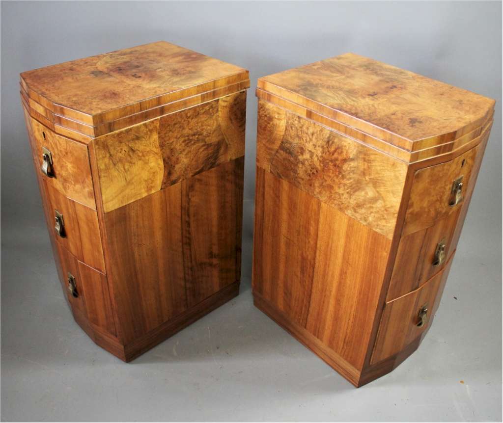 Pair Of Art Deco Bedside Cabinets