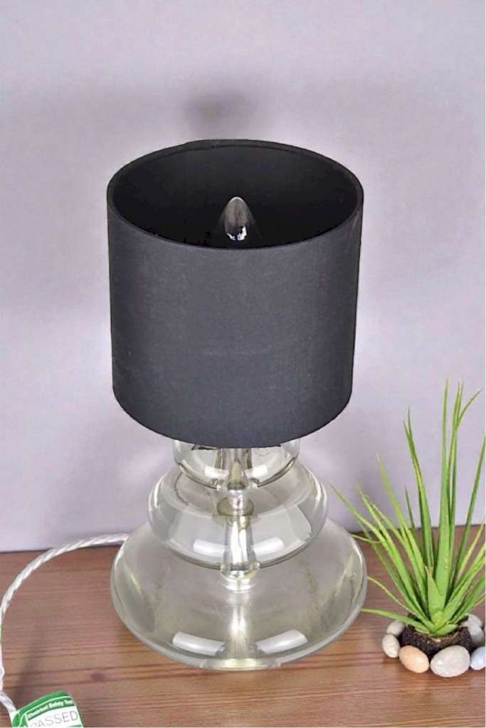 Glass pebble table lamp