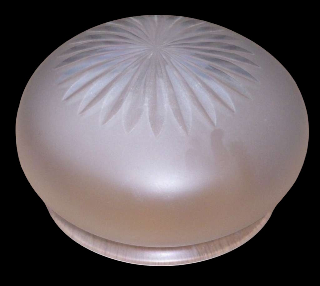 Small domed ceiling light in hammered brass