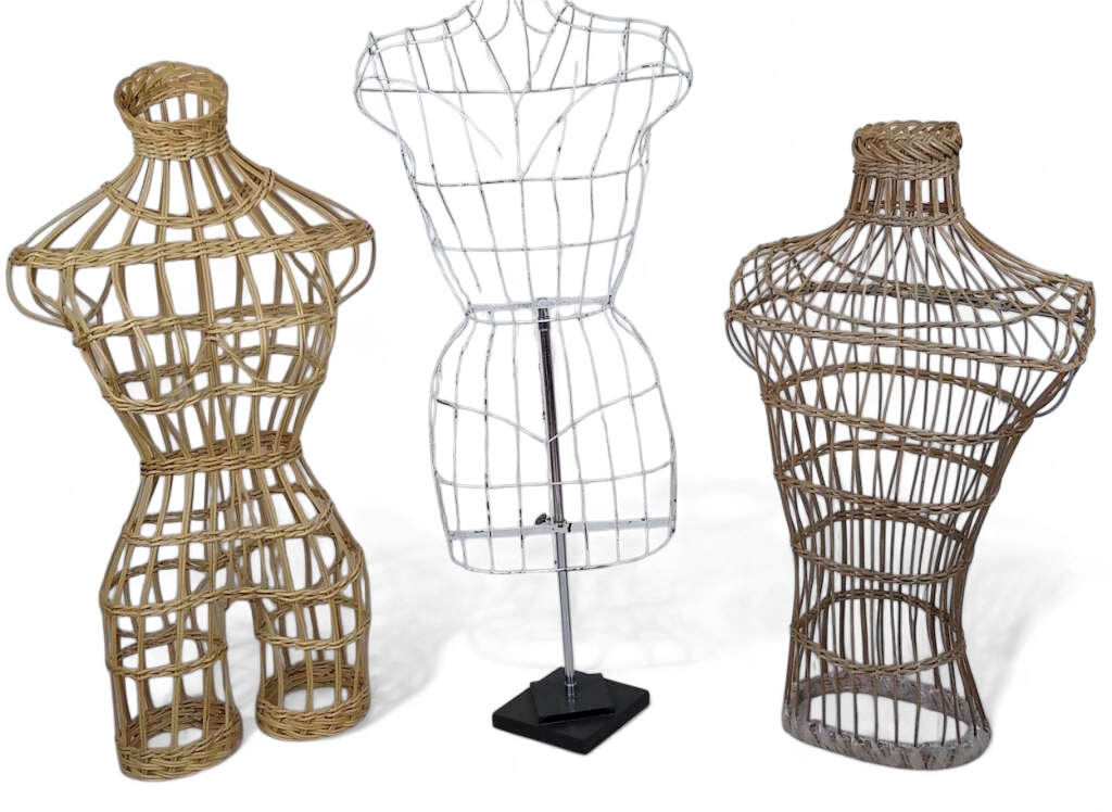 1930's wirework female mannequin on stand